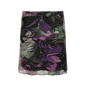 Jupe mi-longue Y2K ombrée effet dégradé pour femme, taille basse en maille tricotée, idéale pour les sorties estivales et les soirées – Grande vente estivale - Product Image 6