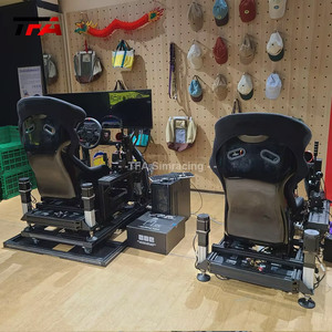 Simulateur profil aluminium volant personnalisé Cockpit simulateur de jeu de conduite superbe Cockpit avec vraie chaise course - Product Image 5