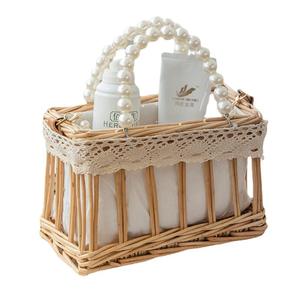 Nouveau sac panier portable en rotin tressé rétro, style plage et voyage, en osier perlé, fabriqué au Vietnam - Product Image 5