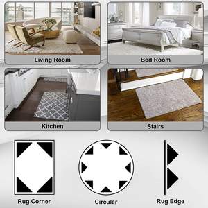 4/8/12PCS Grand <span class=keywords><strong>tapis</strong></span> antidérapant lavable pour le plancher <span class=keywords><strong>de</strong></span> bois dur Ruban adhésif double face pour <span class=keywords><strong>tapis</strong></span> <span class=keywords><strong>de</strong></span> sol adhésif - Product Image 4