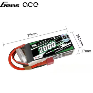 Batería Gens 1800/2000/2200/2400/2700mAh 2S 3S 4S 6S 7.4V 11.1V 14.8V 22.2V 20C 30C 45C con Conector T/XT60 para Dron - Product Image 3