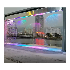 Projection <span class=keywords><strong>de</strong></span> fontaine à rideau d'eau en laiton/acier inoxydable 304 <span class=keywords><strong>de</strong></span> taille personnalisée moderne <span class=keywords><strong>de</strong></span> conception libre pour centre commercial Normal - Product Image 1