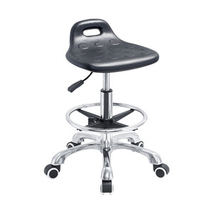 Hewei Industrial Chair PU Polyurethane Height Adjustable With Casters For Workshop Use - Product Image 1