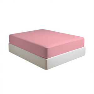 Sábana Ajustable 100% Algodón Rosa Italiana para Cama Individual 90x200cm - Product Image 3