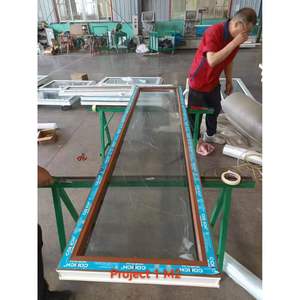 Pintu eksterior desain baru tahan air Upvc kaca ganda pintu badai masuk ganda Prancis - Product Image 4