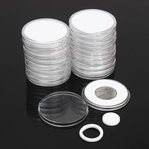 40 Mm 46 Mm Ronde Munten Verzamelen Containers Dozen Plastic Clear Coin Capsules Houders Opslag - Product Image 3
