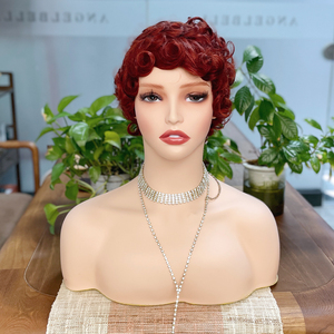 วิกผมบ๊อบสั้นแบบหยิก 99J สำหรับ<span class=keywords><strong>ผู้หญิง</strong></span>ผิวสี วิกผมทรงพิกซี่คัทจากผมแท้ ขายส่ง - Product Image 2