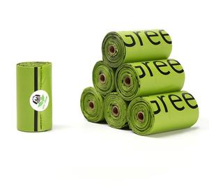 Özel Logo biyobozunur köpek kaka poşetleri toptan çevre dostu Pet atık torbaları üretici - Product Image 2