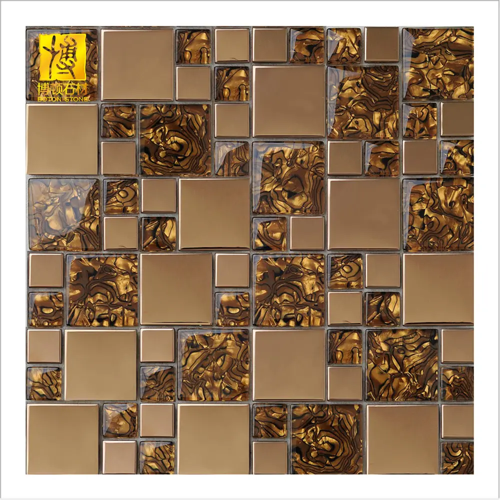 Самые популярные мозаичные плитки из хрустального стекла и металла