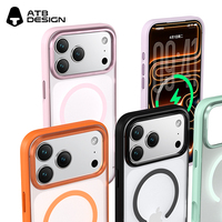 Coque de protection magnétique antichoc mate ATB pour iPhone 17 18 Pro Max, étui de téléphone portable personnalisé anti-traces de doigts