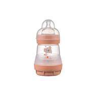 Nouvelle Bouteille Biberon Anti-Colique à Débit Lent pour Nouveau-Né 150 ml, en Silicone, Motif Imprimé, Électrique, Âge 0+ Mois