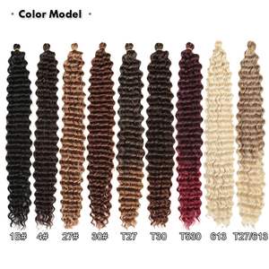 Extensions de Cheveux Freetress Deep Twist Synthétiques pour Tresses au Crochet, Vrac Cheveux Profonds Ondulés à Tresser, Fibre Protéinée Teinte - Product Image 1