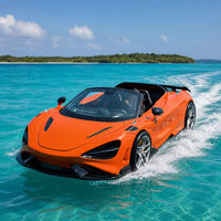 Jet-boat Super Car en fibre de verre couleur Or Champagne avec aileron arrière pour usage commercial