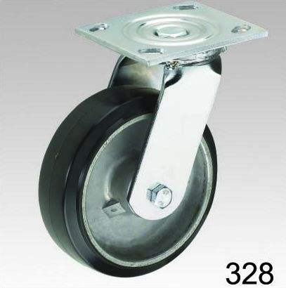 Black Rubber Wheel Swivel Caster