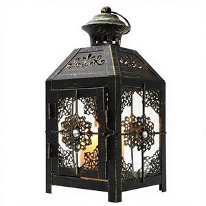 Portavelas Decorativo de Metal, Farol para Decoración del Hogar en Ramadán |   Mejora la Luz Cálida Interior, Resistente al Agua, Color Personalizable, Logotipo - Product Image 1