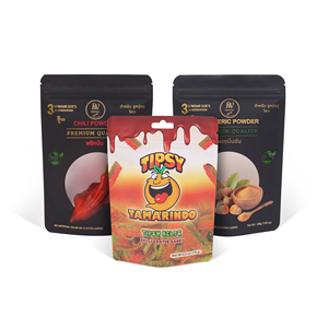 Food Grade Stand up Pouch for Nuts Dried Fruit Packaging Resealable <b>Clear</b> Window for Spice Herbs Supplement Coffee Bean OEM ODM - Product Image 1