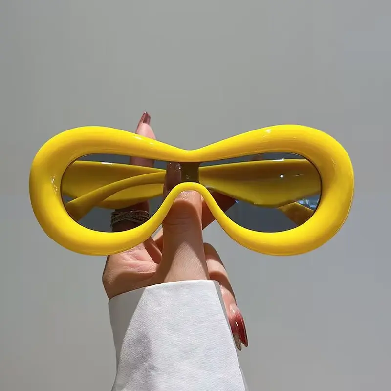 סיטונאי צבעים בוהקים חמוד בנות חיצוני מסיבת אישיות מסגרת משקפיים אופנה Y2K משקפי שמש