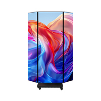 Pantalla LED Digital Vertical Plegable de Doble Cara para Interiores, Compatible con USB, Wifi y 4G, para Publicidad en Tiendas Minoristas y Metro
