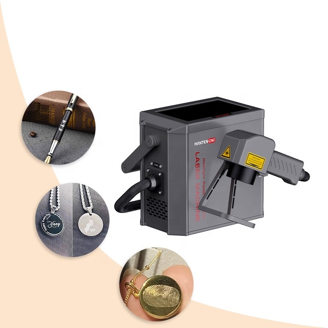20W Portable Handheld Fiber Optic Laser Engraving Machine Mini Laser Printer for Metal Materials New Condition DXF Graphic