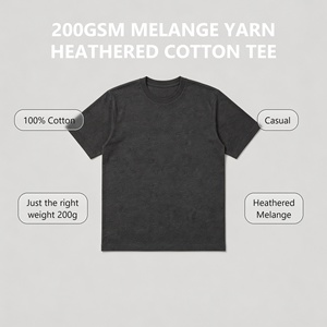 T-shirt homme en coton mélangé 200 GSM, coupe décontractée, design personnalisé, vêtements pour homme - Product Image 2