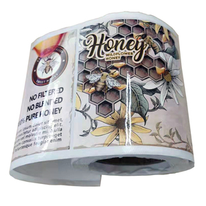 Tùy Chỉnh Không Thấm Nước Dính Lá Vàng Bao Bì Nhãn Thực Phẩm Biểu Tượng Tùy Chỉnh Logo Thương Hiệu Mật Ong Jar Nhãn Dán Cho Chai Thủy Tinh - Product Image 1