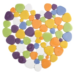 Thủy tinh tái chế màu tinh khiết hỗn hợp kích thước Pebble nghệ thuật lỏng lẻo khảm thủy tinh tự làm thủ công gạch - Product Image 3