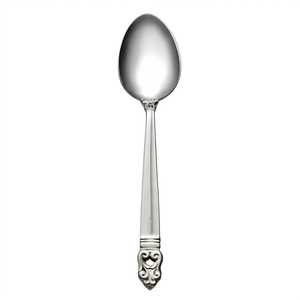 Cuchara de servir clásica de metal con mango ornamentado, juego de cubiertos con acabado de alto brillo para uso en bodas y vajilla. - Product Image 1