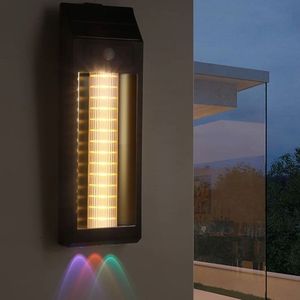 Lampe murale solaire extérieure à LED avec détecteur de mouvement pour jardin, maison, camping, éclairage 1,6W, matériau ABS - Product Image 1
