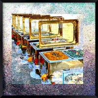 Ensemble traiteur de plats de luxe en or 9L serveur de buffet de mariage équipement de chauffe-plats en verre
