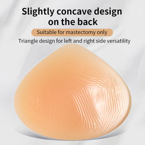 Xinxinmei oeme/odm แผ่นเสริมหน้าอก100% สีเบจซิลิโคนเทียมเต้านม <span class=keywords><strong>mastectomy</strong></span> แผ่นเสริมหน้าอกทรงสามเหลี่ยมสำหรับผู้หญิง200g-650g - Product Image 3