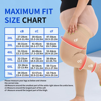 Bas de contention personnalisés pour varices, à bout ouvert, hauteur cuisse, avec bande en silicone pour femmes