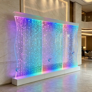 The <strong>Grandstone</strong> Acrylic Water Bubble Wall Led Light Panel Contemporary Freestanding Room Divider Translucent Laser Cut Design - Product Image 3