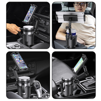 Support de Voiture 2-en-1 Extensible pour Gobelet et Téléphone/Tablette – Grand Support Mobile pour Voiture Facilement Extensible pour PC