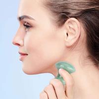 Main Naturel Vert Aventurine Grattage Massage Outil Champignon Forme Guasha Conseil