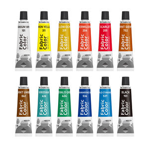 Be Creative - Juego de Pinturas <span class=keywords><strong>para</strong></span> <span class=keywords><strong>Tela</strong></span> Personalizadas <span class=keywords><strong>en</strong></span> Tubo, 12 Colores, Pintura <span class=keywords><strong>para</strong></span> Ropa, Pintura Permanente <span class=keywords><strong>para</strong></span> Ropa - Product Image 2