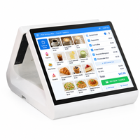 Terminal de point de vente tablette à double écran, écran tactile 15,6 pouces, machine de commande en libre-service pour magasin de détail
