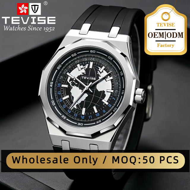TEVISE Custom Watch Mechanical Automatic Watches Men's Waterproof Mechanical Watches OEM ODM Factory