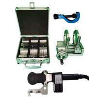 Machine de soudage par fusion bout à bout portable pour tuyaux PEHD de 1/2, 1, 2 et 2 1/2 pouces, ensemble de soudeuse manuelle pour tuyaux PE avec plaque chauffante et outil de façonnage