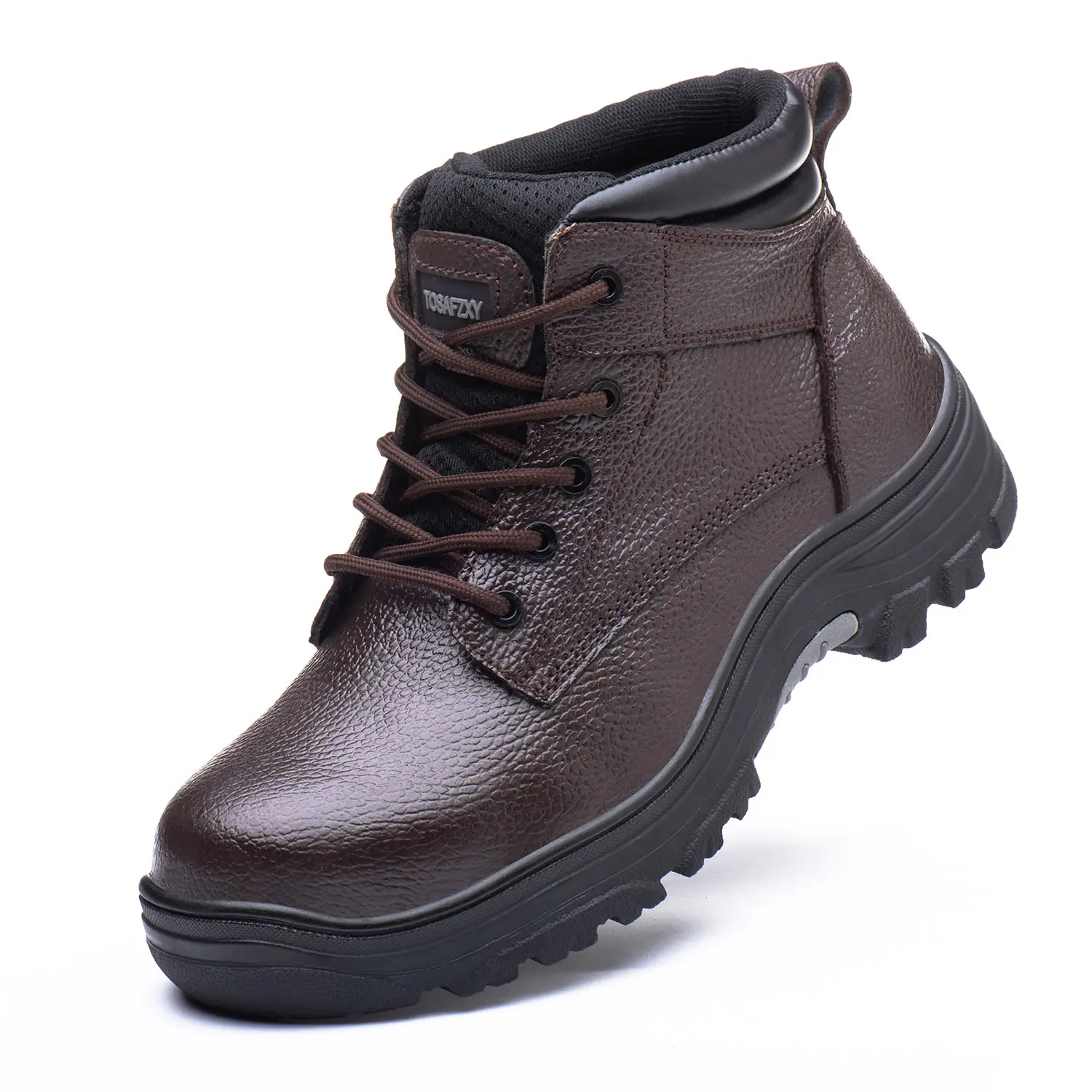 Slip resistant waterproof anti staticPlastic toe puncture proof leather engineer working safety shoes footwear ASTM-F2413