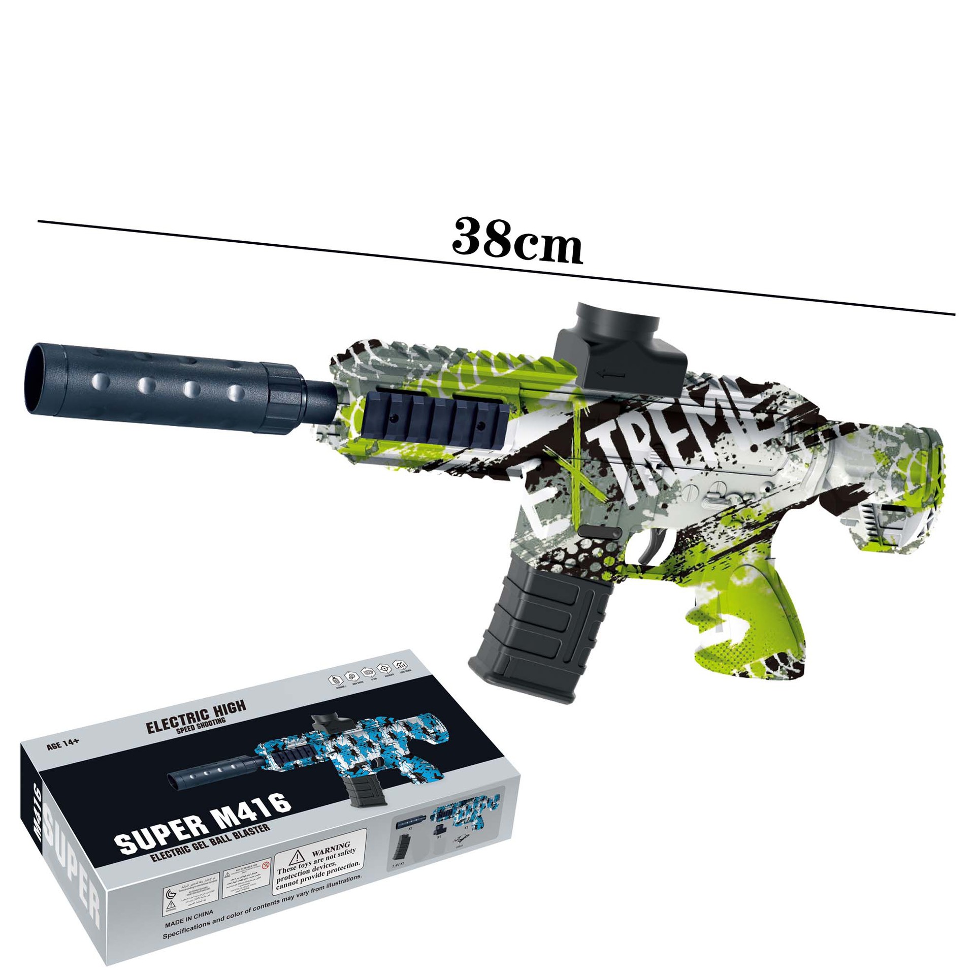 M416-Digital Green (Caja de color en inglés de 7,4 V)