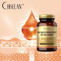Bonbons Gélifiés de Luxe Personnalisés à l'Huile Naturelle de Fruit d'Argousier pour la Peau, les Ongles et les Cheveux – Complément de Soutien pour la Beauté et le Bien-être