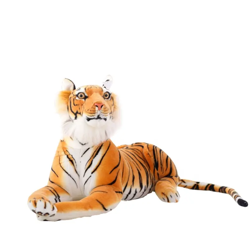 Peluches de tigre gigante realistas para niños, muñecos de felpa de animales simulados como almohada para dormir, regalos para niños