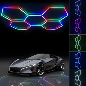 Car Wash Room Honeycomb Lamp 220V/110v Car Beauty Shop Customized Hexagonal Ceiling Lamp Auto Repair Garage <b>Workstation</b> Lamp - Product Image 2