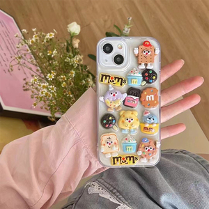 Ốp điện thoại dễ thương phong cách Hàn Quốc, họa tiết bánh quy kem socola đậu, phù hợp với iPhone 17, 15 Pro Max, 16 Plus, 13, 14 - Product Image 2