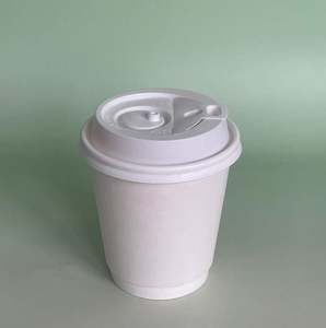 Vaso de Papel de Doble Pared Totalmente Biodegradable con Revestimiento de PLA para Café Caliente, Té con Leche, Vaso Desechable Aislado con Diseño Ondulado para Compras - Product Image 3