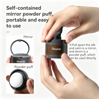 Bedak Penutup Akar Rambut Pria Natural Look, Bebas Talc, dengan Aplikator Spons