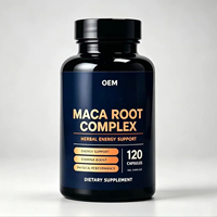 Cápsulas Botánicas de Maca de Marca Privada, 120 Piezas, Extracto de Raíz de Planta, Formato para la Rutina Diaria, Marca Personalizada