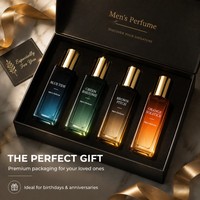 OULINYA Kit de Voyage Quatre Parfums en Verre Dégradé pour Affaires, Gym, Rendez-vous, Anniversaire, Cadeau Homme, Parfum, Service OEM en Gros