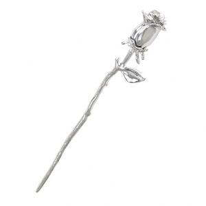 Épingle à Cheveux Style Ancien Chinois Romantique avec Rose et Feuilles Vertes, Breloque en Cristal, pour Femmes, Vintage Hanfu - Product Image 6