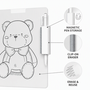 Nouveauté : Bloc-notes intelligent réutilisable sans encre, tableau effaçable de 10 pouces, tableau blanc magnétique pour le dessin des enfants, papeterie - Product Image 3